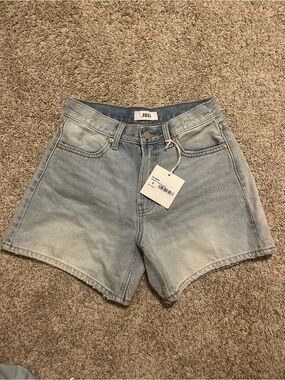 Just Black Light Blue High-Rise Denim Shorts